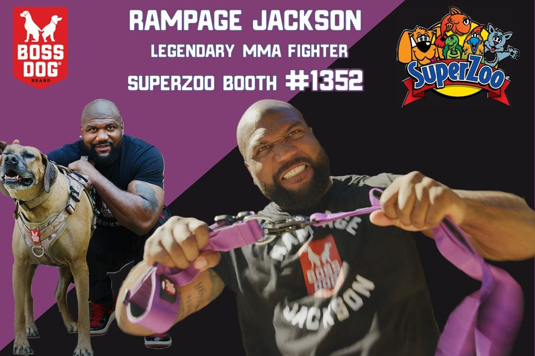 Mixed martial arts icon Rampage Jackson joins Boss Nation Brands at SuperZoo 2023  Check us out at Booth 1352 to meet the legendary MMA fighter.