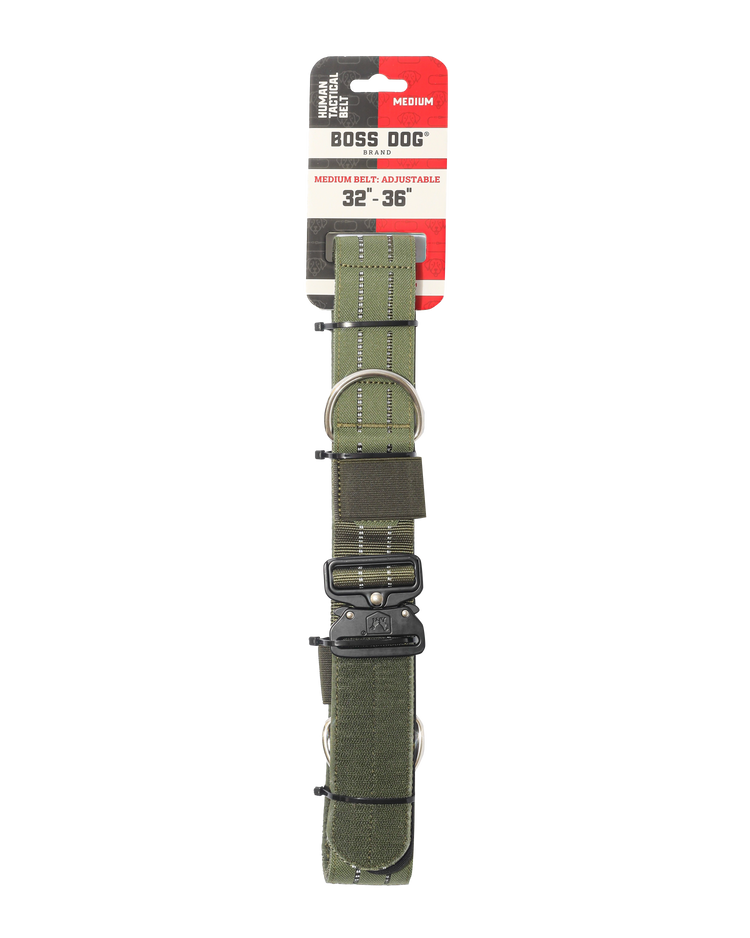 Boss Tactical™ Human Tactical Belt - Green, MEDIUM (32"-36" waist) image