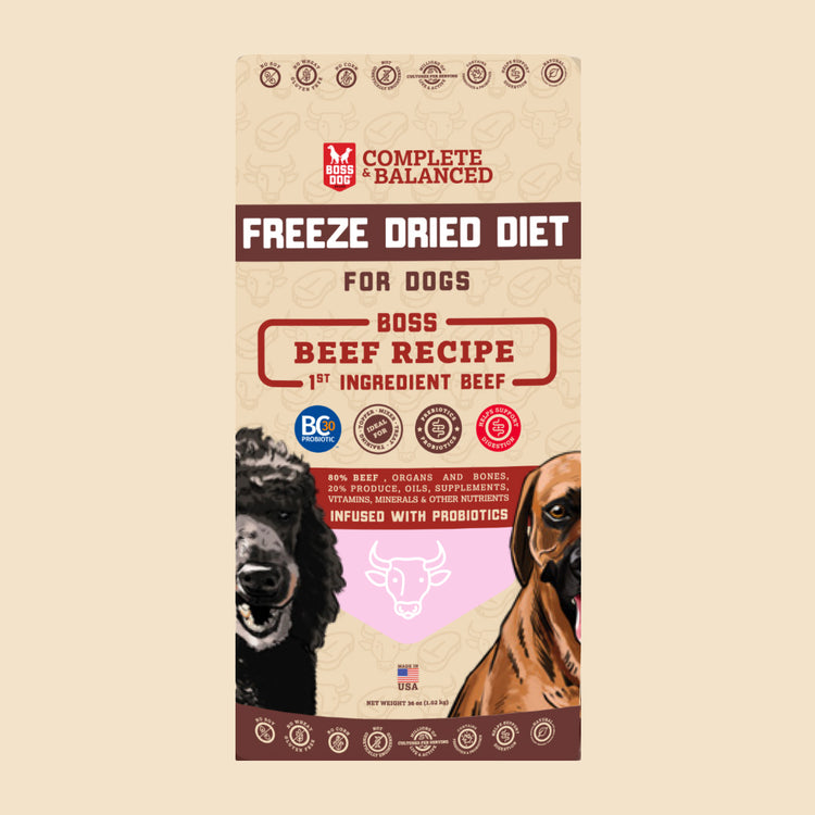 Freeze Dried Dog Food & Topper w/ Probiotics
