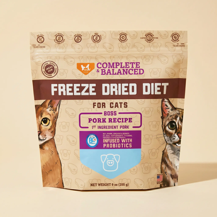 Freeze Dried Cat Food & Topper w/ Probiotics