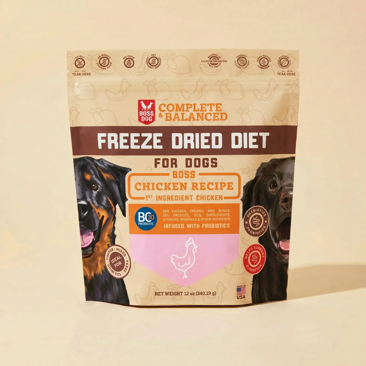 Freeze Dried Dog Food & Topper w/ Probiotics
