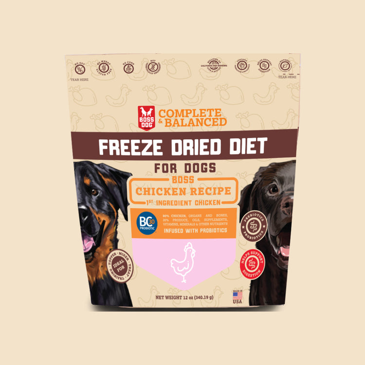 Freeze Dried Dog Food & Topper w/ Probiotics