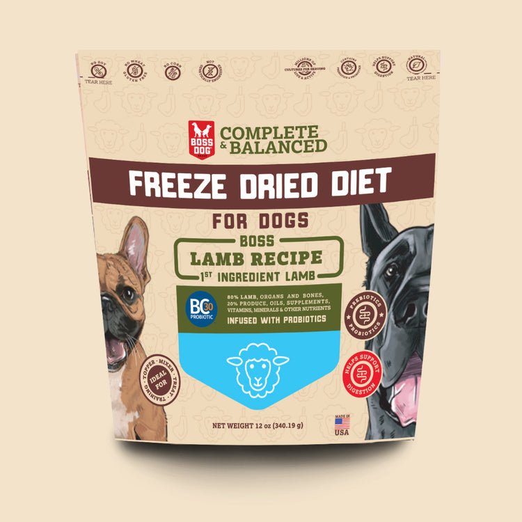 Freeze Dried Dog Food & Topper w/ Probiotics