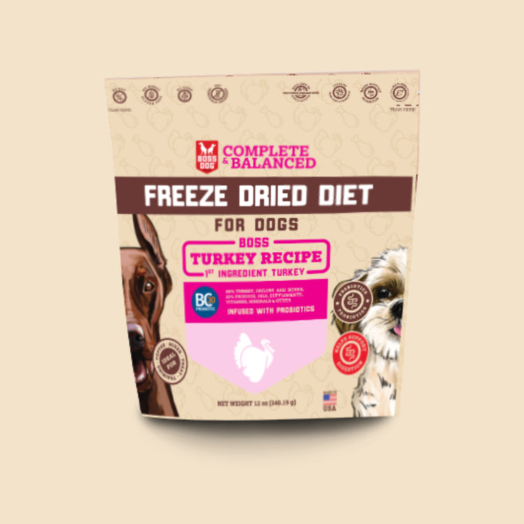 Freeze Dried Dog Food & Topper w/ Probiotics