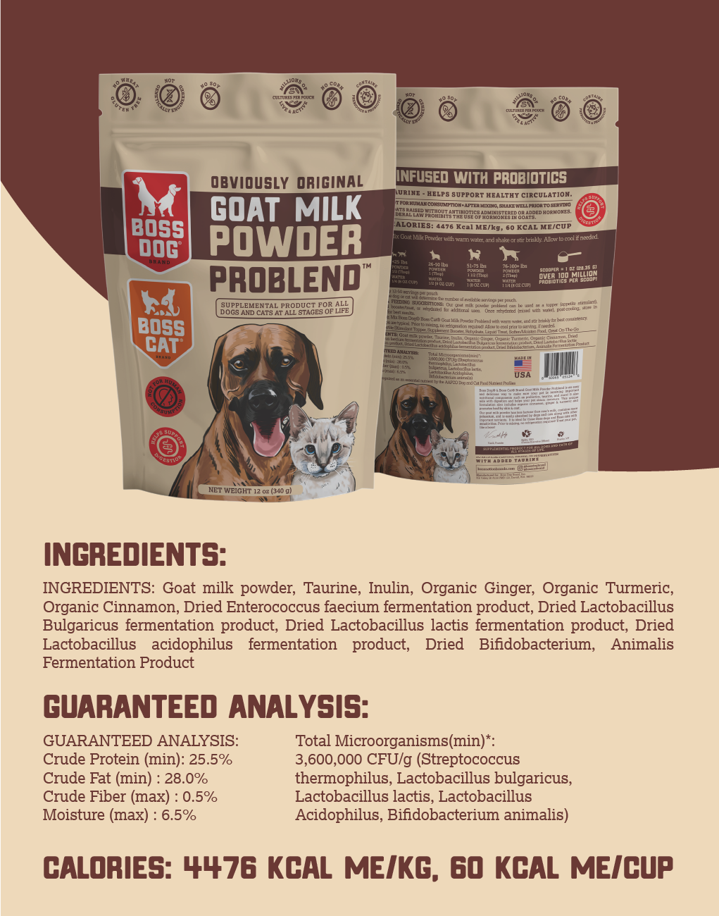 Goat Milk Powder Topper w/ Probiotics