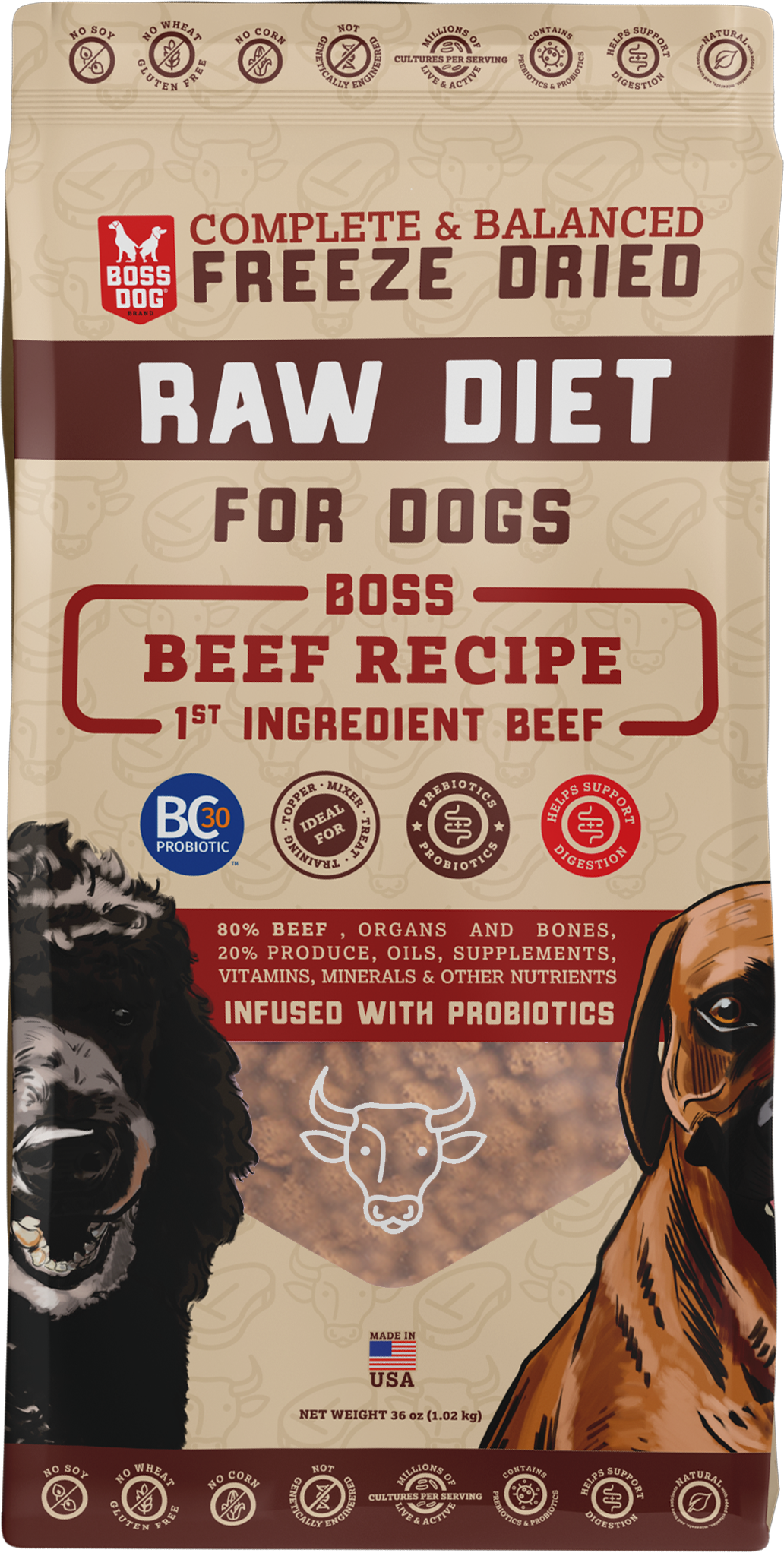 Boss Dog® Freeze Dried Diet Complete & Balanced Meals for Dogs - Beef image