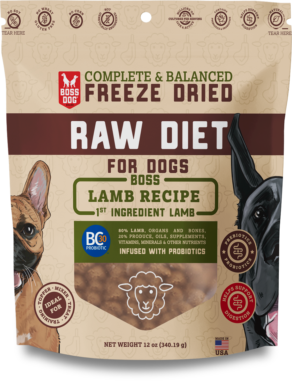 Boss Dog® Freeze Dried Diet Complete & Balanced Meals for Dogs - Lamb image