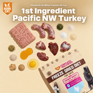 Freeze Dried Cat Food & Topper w/ Probiotics