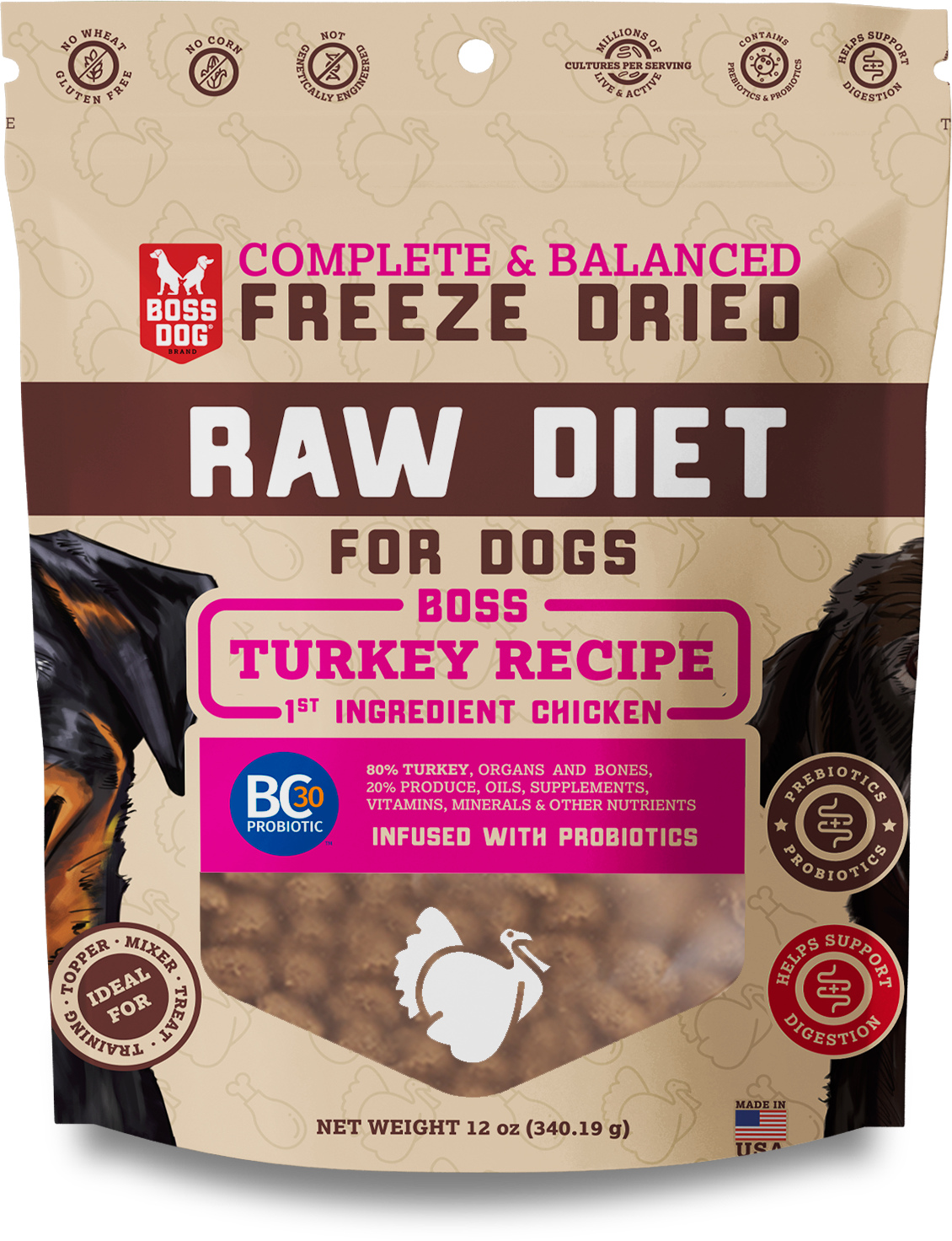 Boss Dog® Freeze Dried Diet Complete & Balanced Meals for Dogs - Turkey image