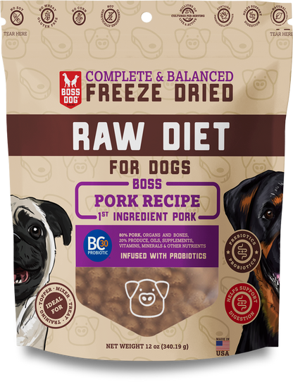 Boss Dog® Freeze Dried Diet Complete & Balanced Meals for Dogs - Pork image