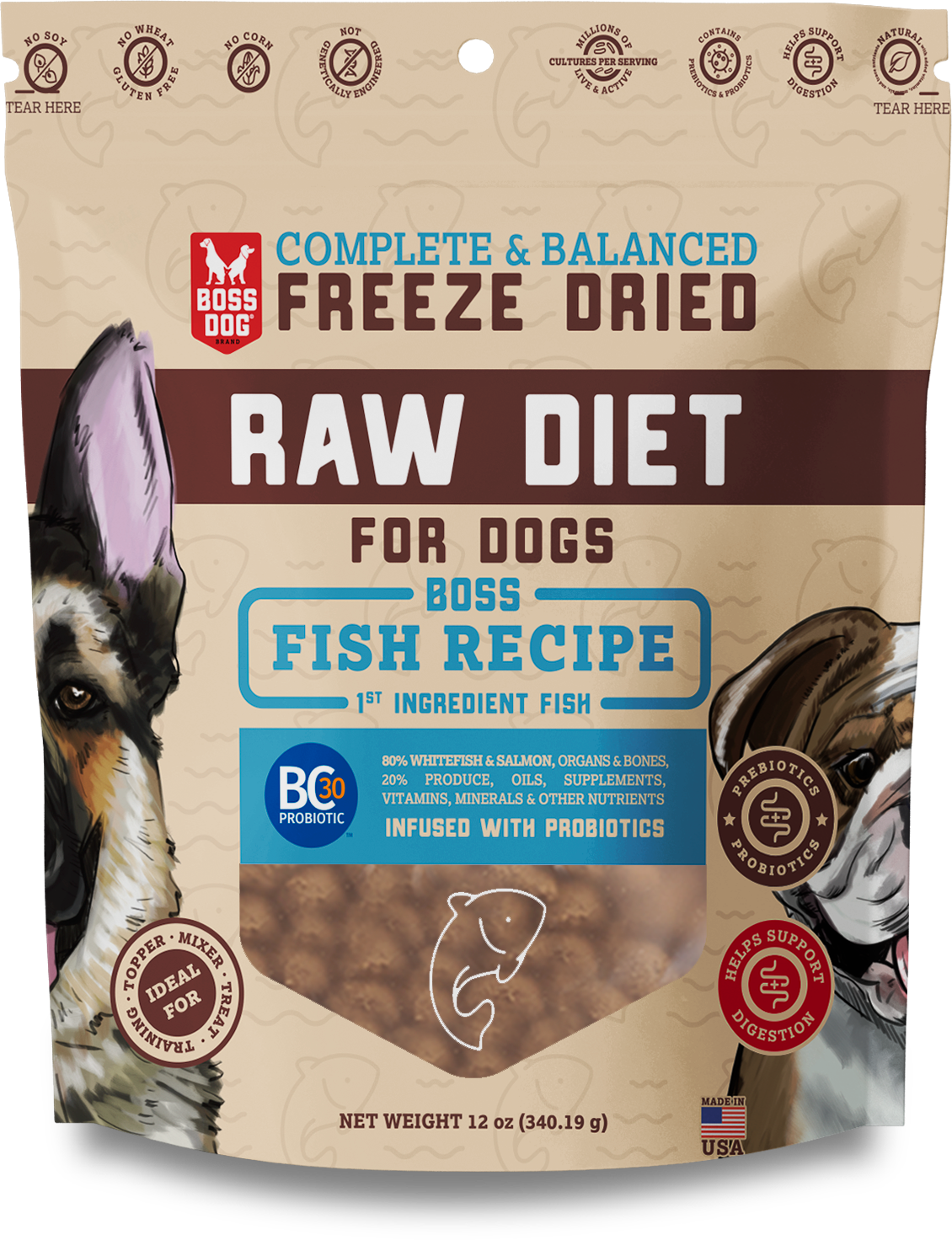 Boss Dog® Freeze Dried Diet Complete & Balanced Meals for Dogs - Fish image