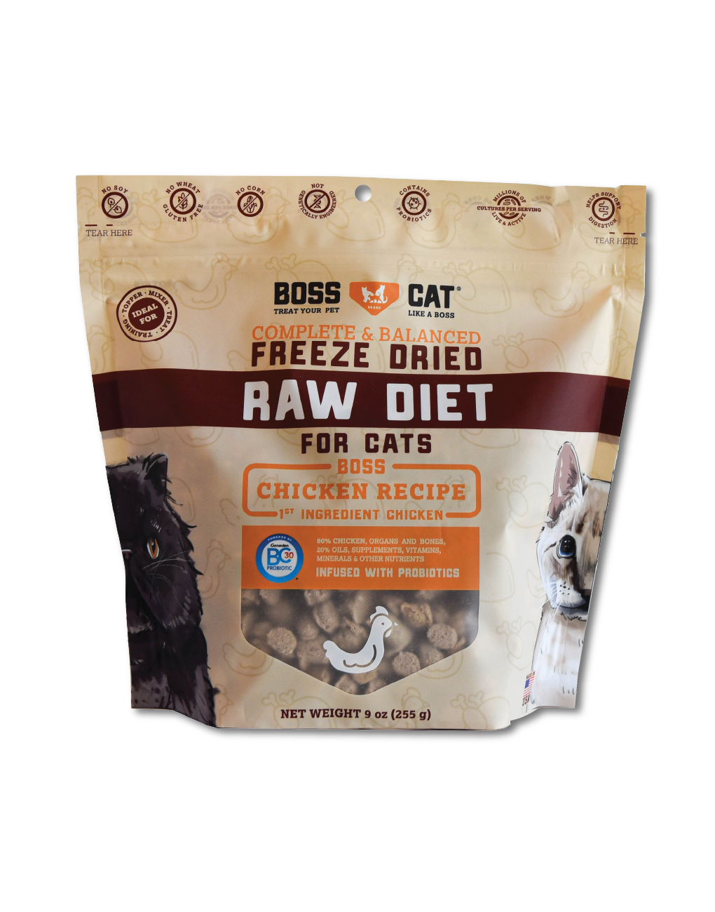 Boss Cat Freeze Dried Raw Diet for Cats