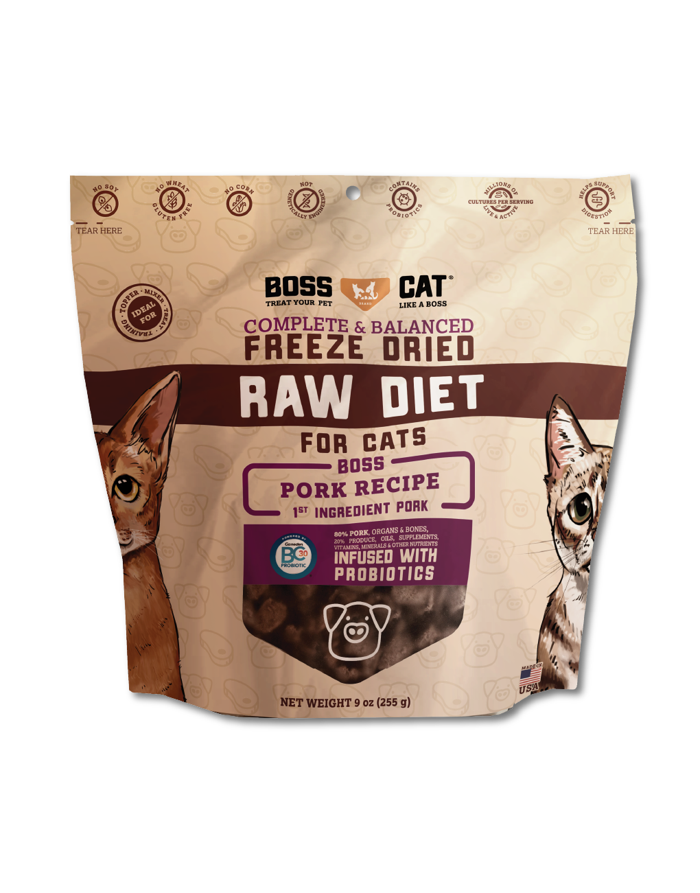 Boss Cat Freeze Dried Raw Diet for Cats