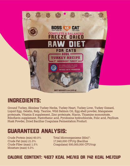 Boss Cat Freeze Dried Raw Diet for Cats