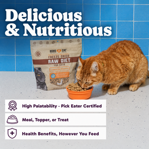 Freeze Dried Cat Food & Topper w/ Probiotics