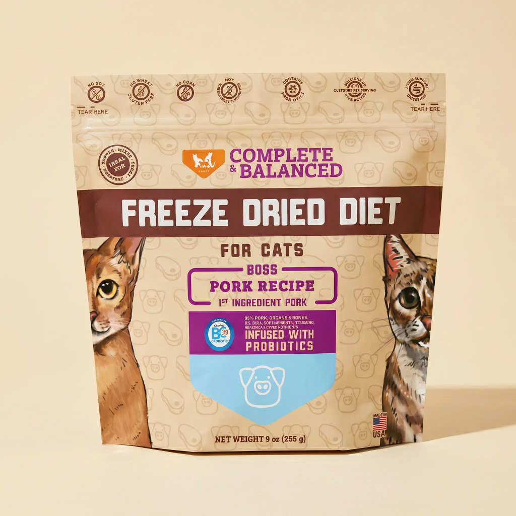 Freeze Dried Cat Food & Topper w/ Probiotics