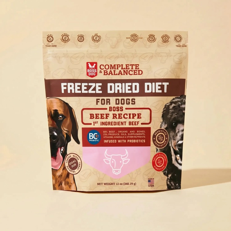 Freeze Dried Dog Food & Topper w/ Probiotics