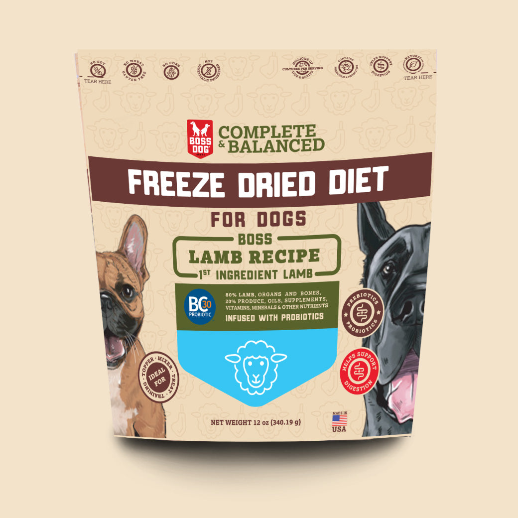 Freeze Dried Dog Food & Topper w/ Probiotics