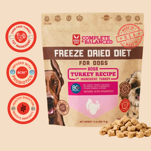 Freeze Dried Dog Food & Topper w/ Probiotics