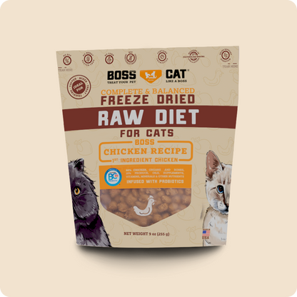 Freeze Dried Cat Food & Topper w/ Probiotics