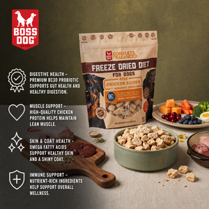 Freeze Dried Dog Food & Topper w/ Probiotics