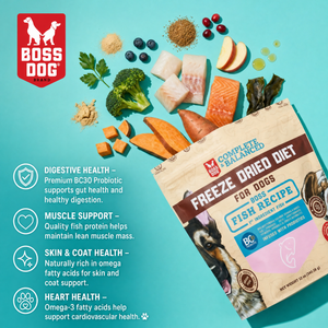 Freeze Dried Dog Food & Topper w/ Probiotics