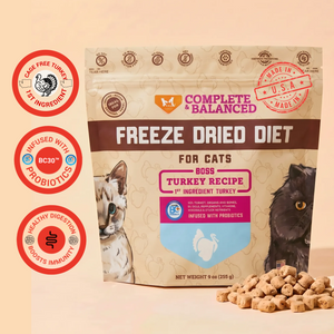 Freeze Dried Cat Food & Topper w/ Probiotics