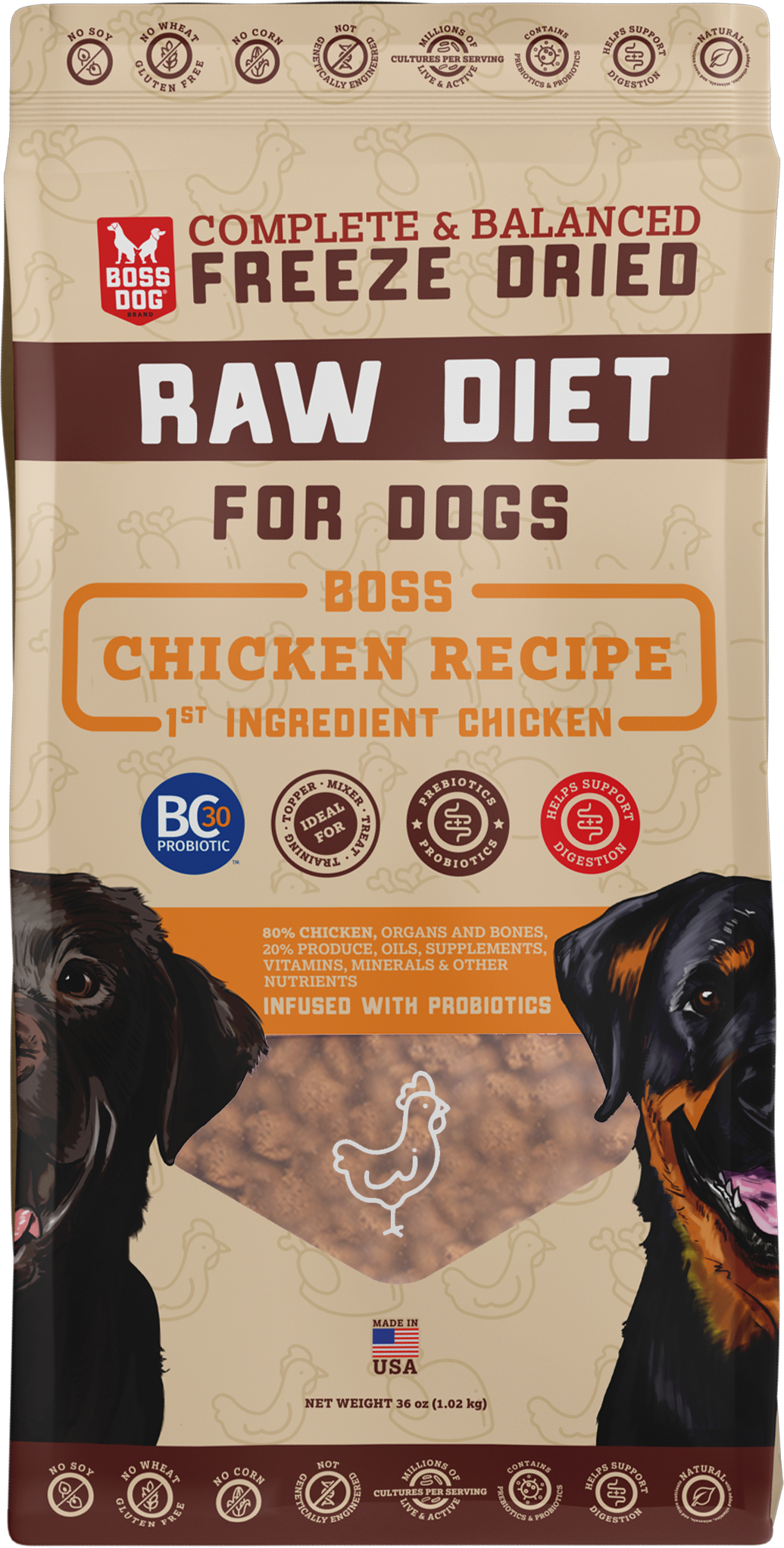 Boss Dog® Freeze Dried Diet Complete & Balanced Meals for Dogs - Chicken image