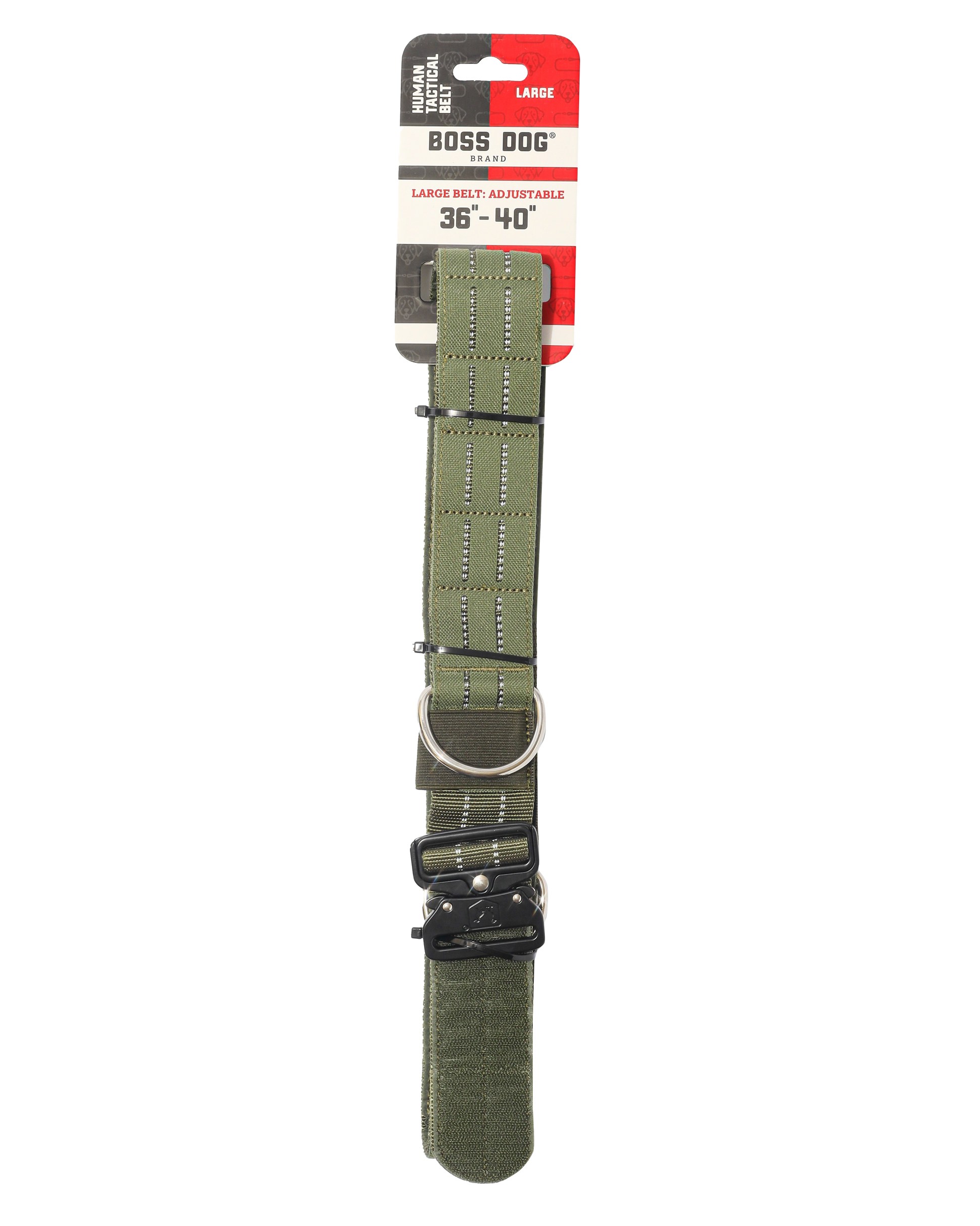 Boss Tactical™ Human Tactical Belt - Green, LARGE (36"-40" waist) image