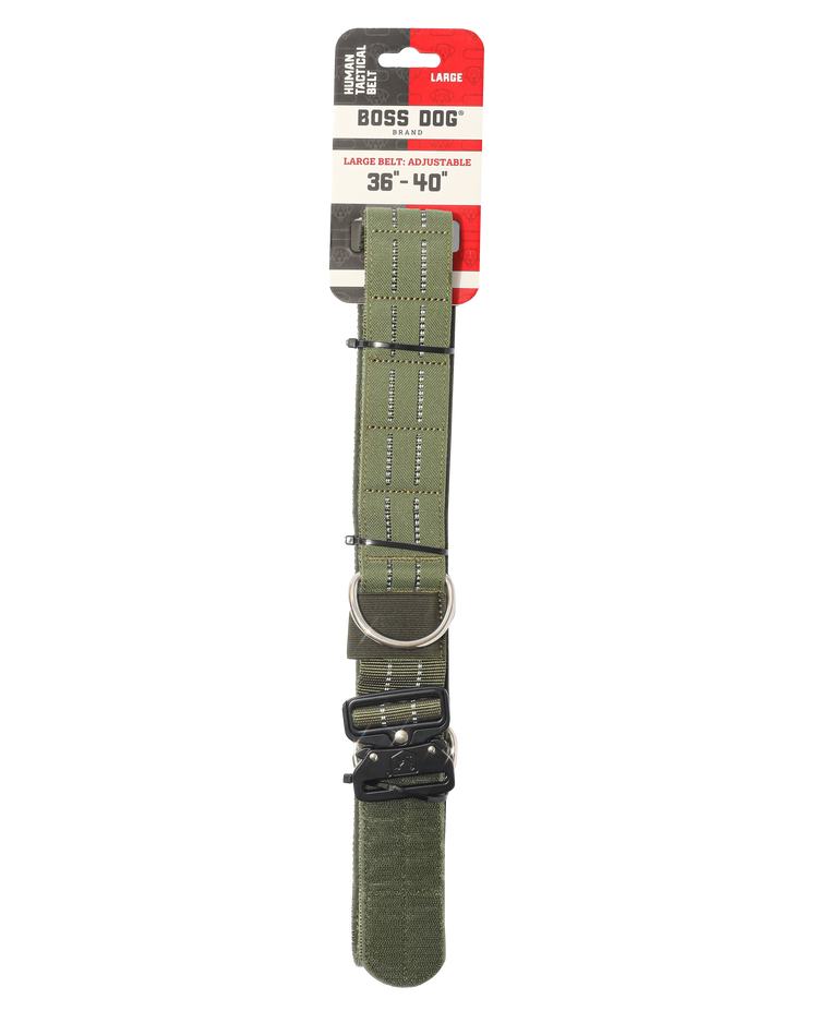 Boss Tactical™ Human Tactical Belt - Green, LARGE (36"-40" waist) image